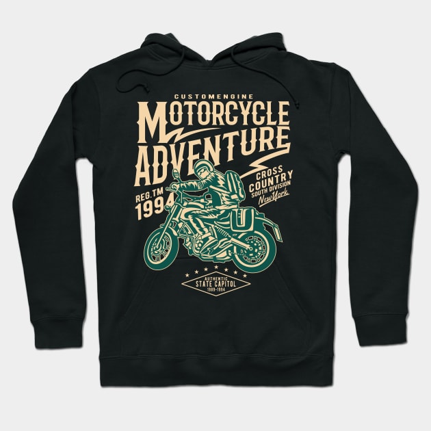 Motorcycle Adventure Hoodie by PaunLiviu